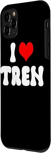 Miniatura 2 de Funda divertida para iPhone 11 Pro con cita de entrenamiento I Love Tren I Heart Tren