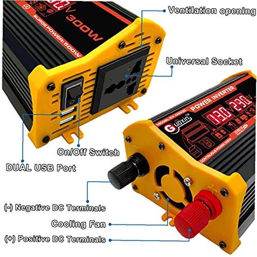 POWER-omvormer 300W Auto DC 12V tot 110 V AC-omvormer met dubbele USB-autoladeradapter LED DisplayUSB Autoader Adapter… - Image 8