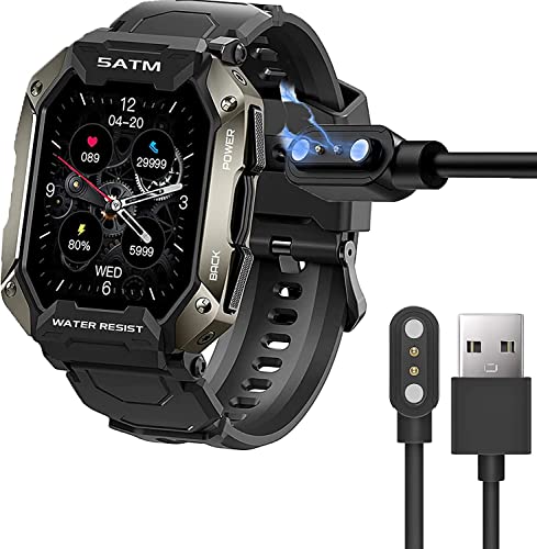 Cavo di ricarica compatibile con smartwatch Bengux C20 da 1.72 pollici stazione di per Tank Pro C20 Smartwatch nero