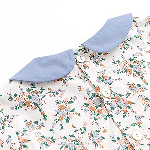 Image of Curipeer Toddler Girls Long Sleeve Shirt, Smocked Blouse, 6M-6Years