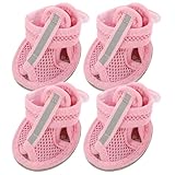 ULTECHNOVO Pet Sandals Breathable Mesh Dog Shoes Anti-Slip Rubber Sole Summer Boots for Small Dogs Hot Pavement Protection Lightweight Puppy Footwear