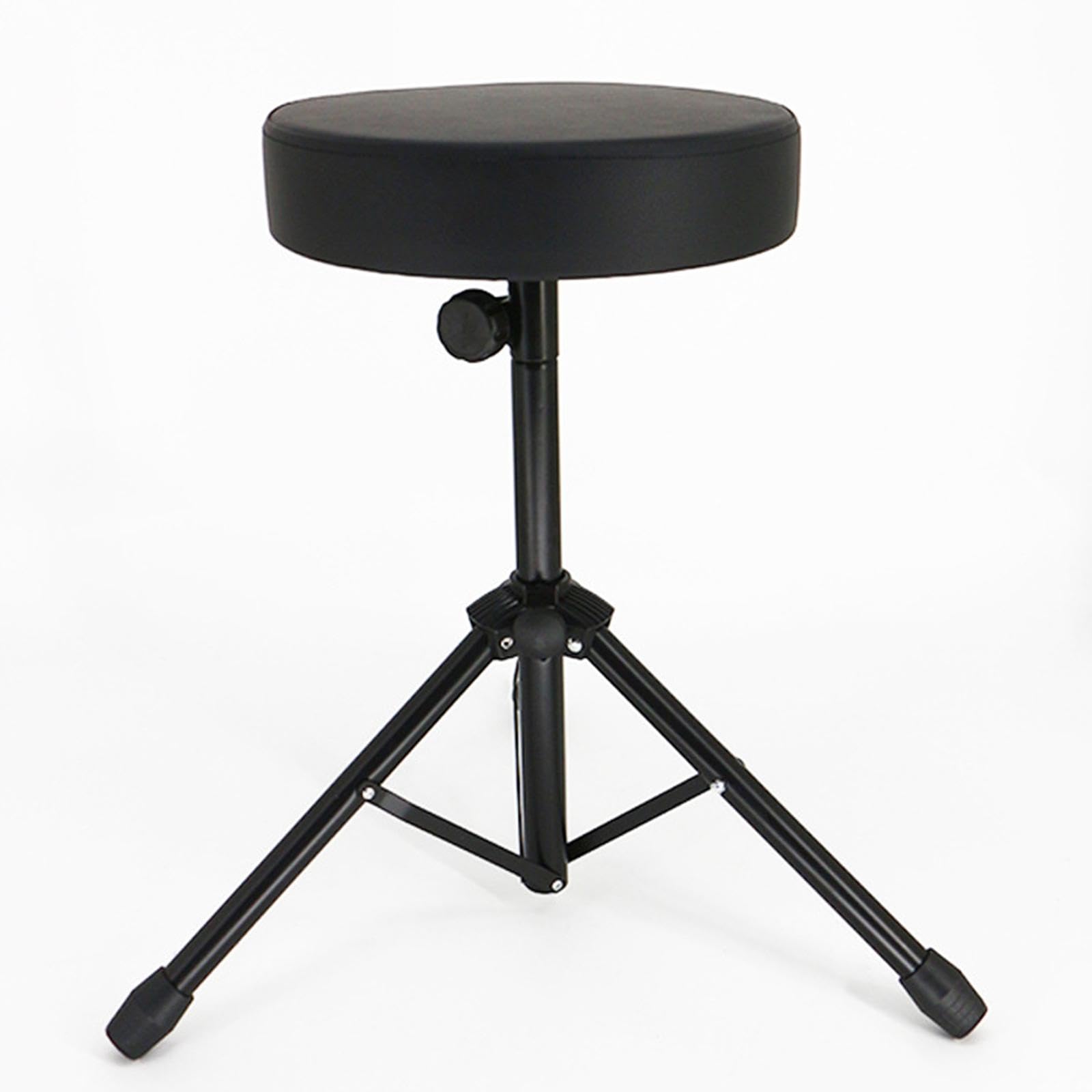 Trono de Batería, Banco de Música, Plegable, Cómodo, Antideslizante, Acolchado, Asiento de Batería Fabricado en PU para Práctica de Espectáculos,