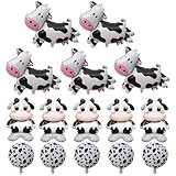 DGHEGDUI 15 Globos De Dibujos Animados, Decoraciones Navideñas para Niños, Decoraciones para Fiestas, Lindos Globos De Vaca, Accesorios para Fotos De Celebración.