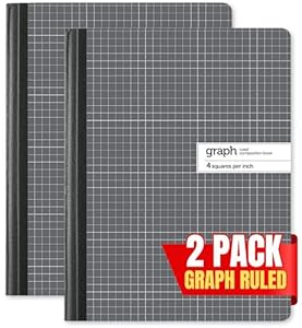 1InTheOffice Graph Kariertes Notizbuch, 2 Stück