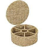 tres grande boite a couture Fabriqué à la main - Grande boîte de rangement tressée à la main en jonc de mer avec cadre métallique pour plus de stabilité