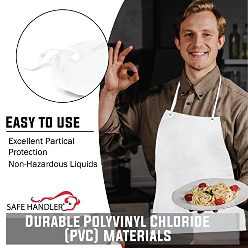 Safe Handler Pvc Apron | Smooth Finish To Prevent Growth, Comfortable, Easily Adjustable, Waterproof Material, White #TOP3