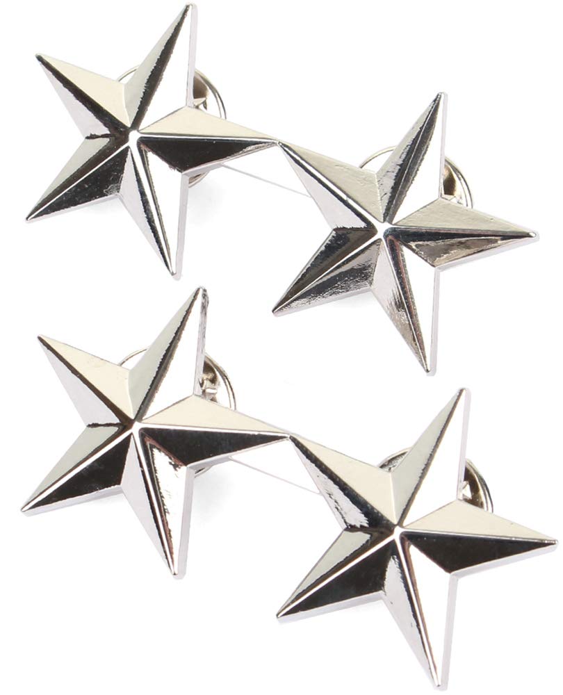 Reproduction US Military Style General Stars (2 Stars (Major general))