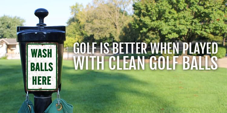 ZYPENG Wash Balls Here Vintage Metal Funny Gift Golf Tin Signs Man Cave Sports Golfer, Country, Golf Club 12 x 8 Inches Wall Decoration - Image 5