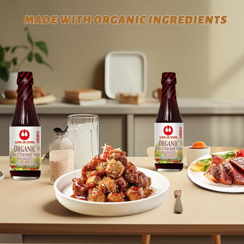 Image of Wan Ja Shan Organic Worcestershire Sauce USDA Organic, Umami-Rich Flavor | Marinade, Glaze, Dressing & Dipping Sauce | Non GMO, Vegan, Kosher Parve Great for Meats, Vegetables & Stir Fry (1 Gallon)