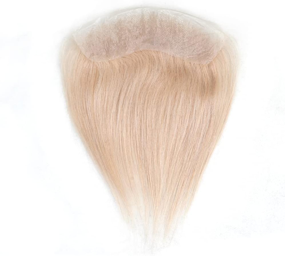 Lordhair V-Shape Frontal Hairpiece for Men Natural Human Hair System with PU Thin Skin for Receding Hairline Coverage - Image 4