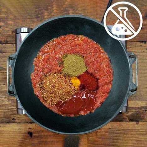 Mr. Butler Cast Iron Cookware – Kadai/Wok, Pre- Seasoned 11 Inch, Black 7 Gallery Image