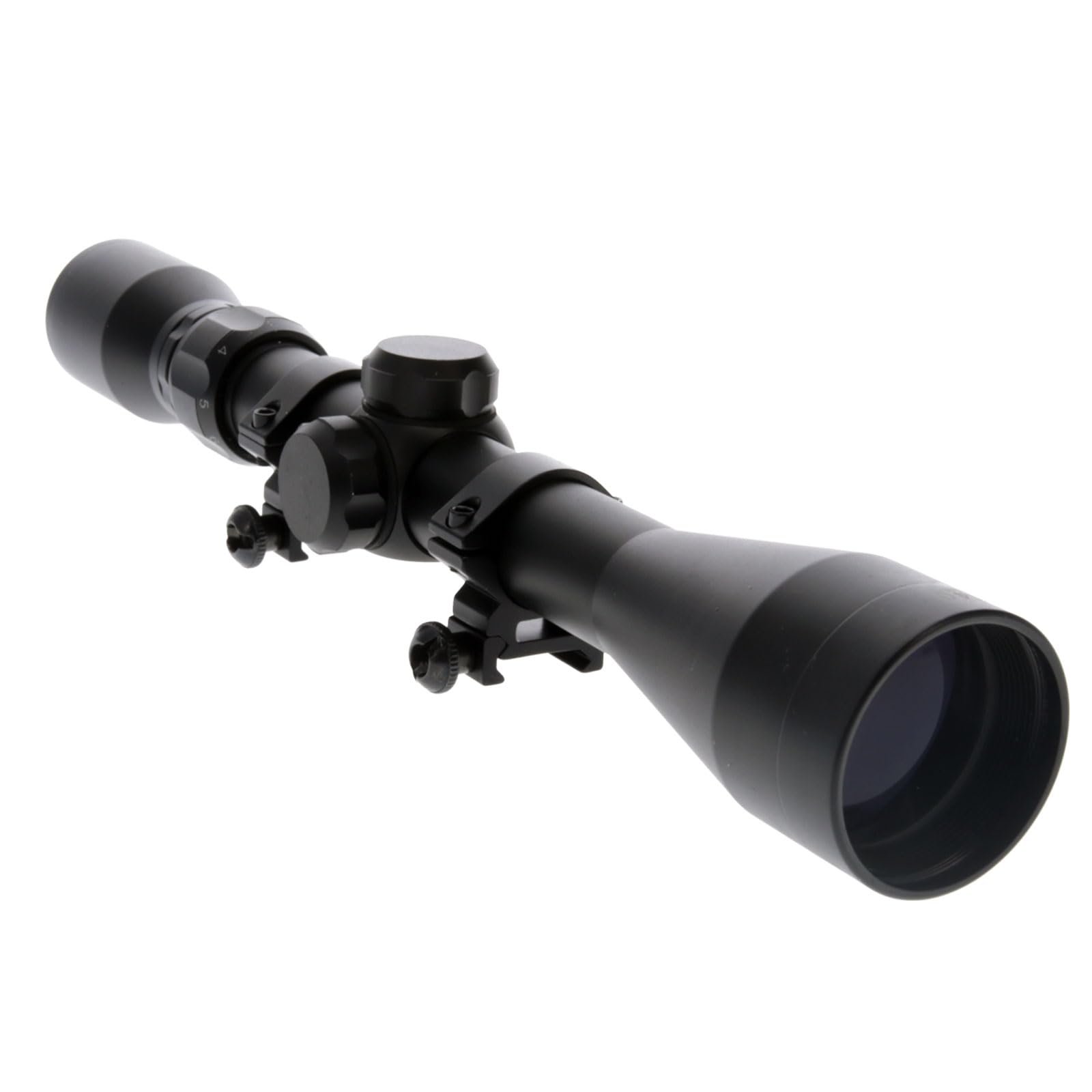BUCKLINE Tactical Hunting Shooting Durable Waterproof Fogproof 1" Aluminum Tube Riflescope with Weaver-Style Mount Rings & Elastic Lens Covers Included