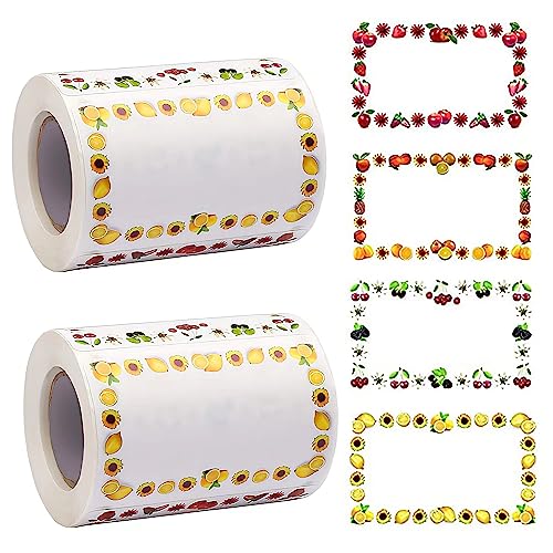 瓶用ジャムラベル 2ロール/500枚 食品冷凍庫ラベル 自己粘着ジャムジャーラベル 装飾 取り外し可能 粘着ジャムジャーラベル キッチンボトルジャム容器用