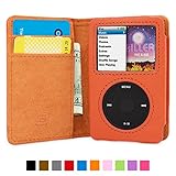 Snugg™ iPod Classic Flip Case & Lifetime Guarantee (Orange Leather) for iPod Classic