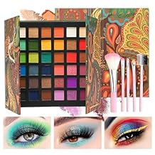 36 Colors Makeup Eyeshadow Palette, Colorful Matte Glitter Eyeshadow Makeup Palette, Professional Waterproof Shimmer Eyeshadow Palette, Highly Pigmented Powder Eyeshadow Makeup SetA