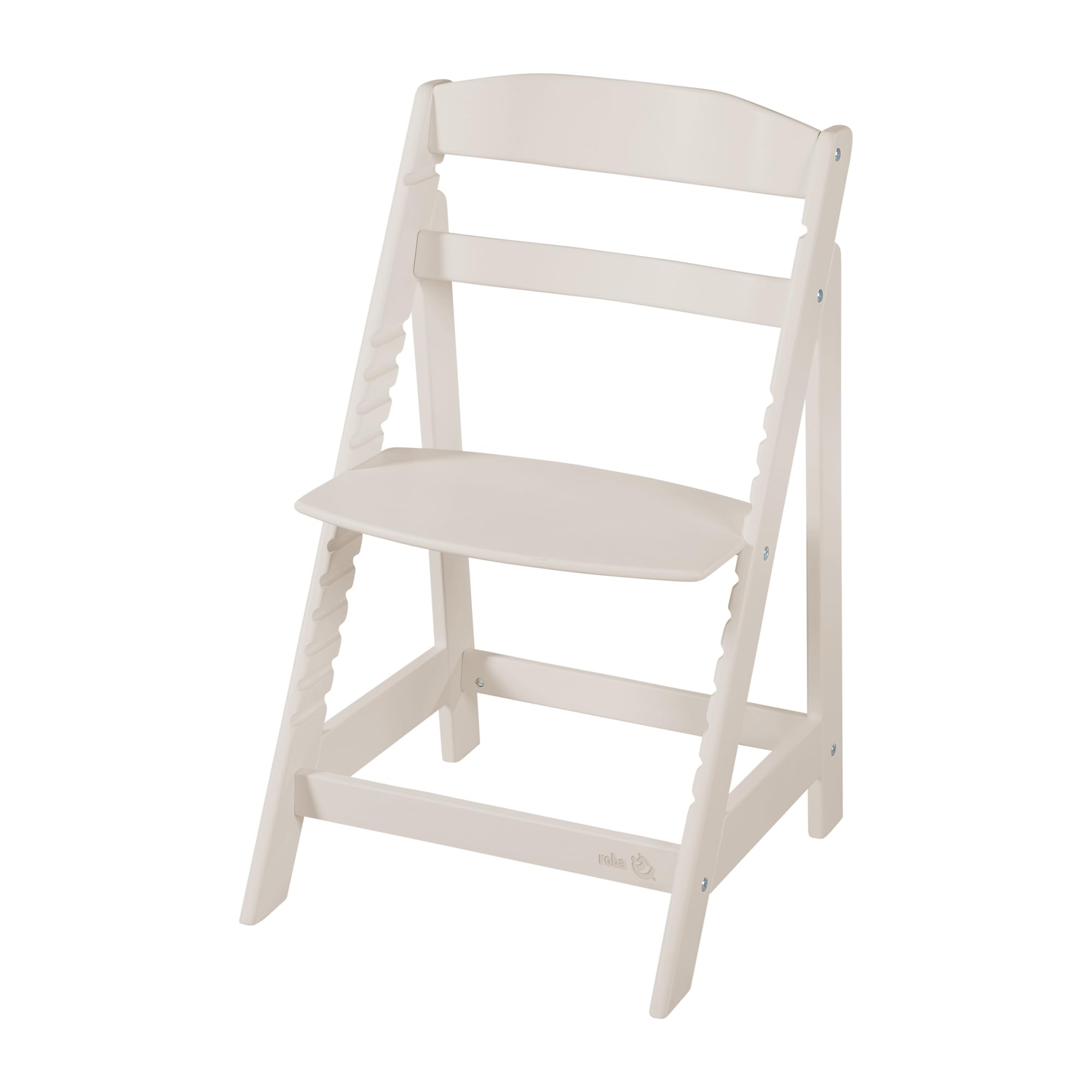 roba Seggiolone Pappa per Bambini e Neonati Sit Up Flex - Evolutivo - dalla Nascita fino alla Fanciullezza - Robusto ed Ergonomico - Legno Laccato - Beige/Cashmere