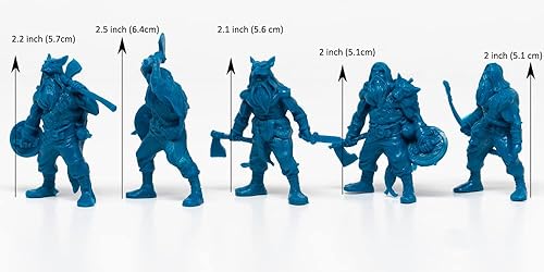 Miniatura 3 de Mini figura de acción de criatura - Wolfhound Squad Figuras de fantasía de 2 pulgadas - XL 1 32ª escala
