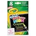 Washable Dry Erase Crayons w/E-Z Erase Cloth, Assorted Neon Colors, 8/Pack, Sold as 1 Set