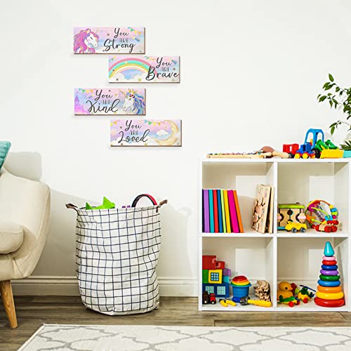Cloverkoi Unicorn Room Decor For Girls Bedroom, Unicorn Wall Decor, Rainbow Girls Room Decor, Unicorn Bedroom Decor For Girls Kids Nursery, Inspirational Wall Art, Unicorn Birthday Party Decorations #TOP3