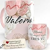 Taza Personalizada Nombre Mujer Regalo Original Mama Enamorados Diseño Exclusivo Minimalista Café Té Apta Microondas Regalos dia de la madre Elegantes Familiares Desayuno Rosa