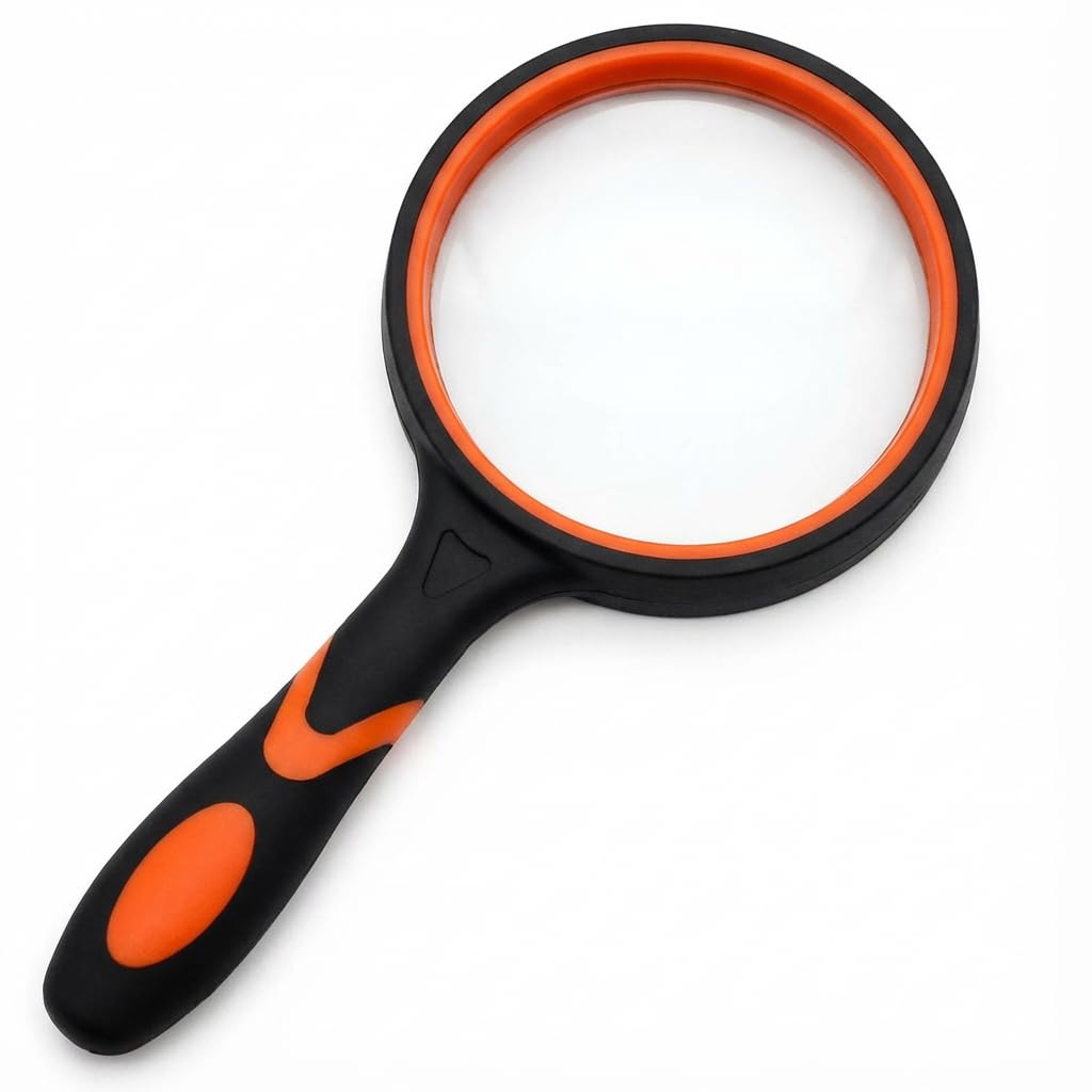 Soleado Loupe Enfant Haute Définition 65mm Lentille Verre Anti-Rayures Manche Caoutchouc Antidérapant