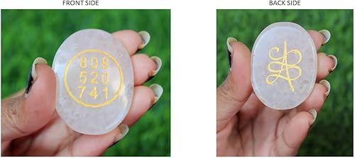 Miniatura 7 de Jet Unique Collection of ENERGISED Rose Quartz Love Zibu Symbols are the Angelic Symbol Reiki, atrae dinero cristal, piedras curativas, cristales de