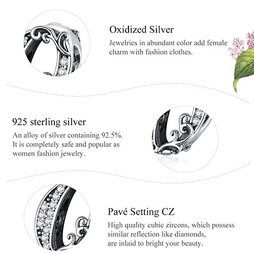 Lucky Number Charms For Pandora Bracelets - Sterling Silver Number 0-9 Charms fit Bracelets and Necklaces Jewelry Gift for Women Family Friends 6