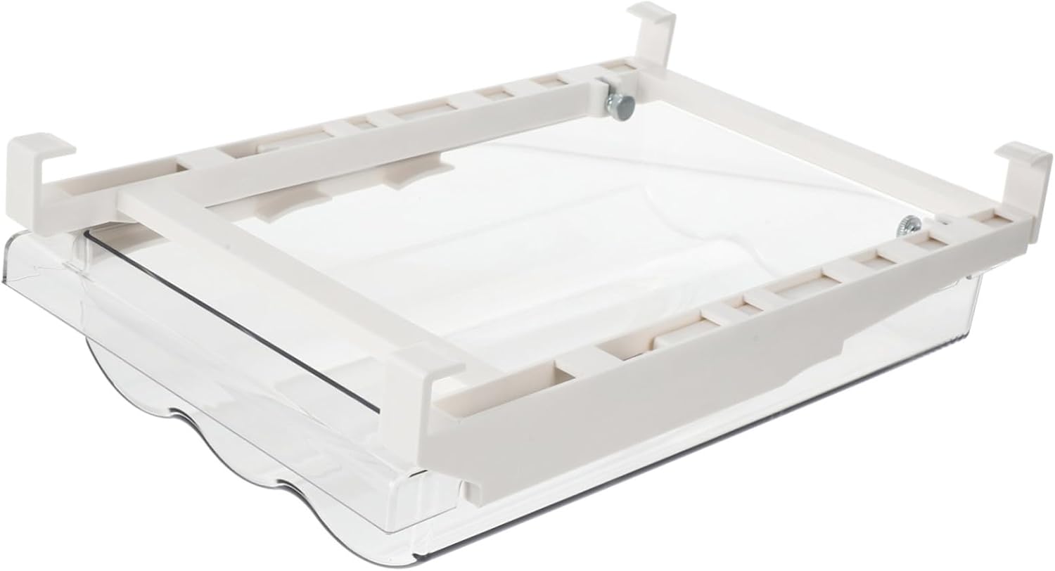 BESTYASH 1Pc Large Capacity Egg Storage Box Drawer Type Egg Holder for Refrigerator Stylish White Egg Container with Slide Design Easy Access Organizer for Kitchen Use