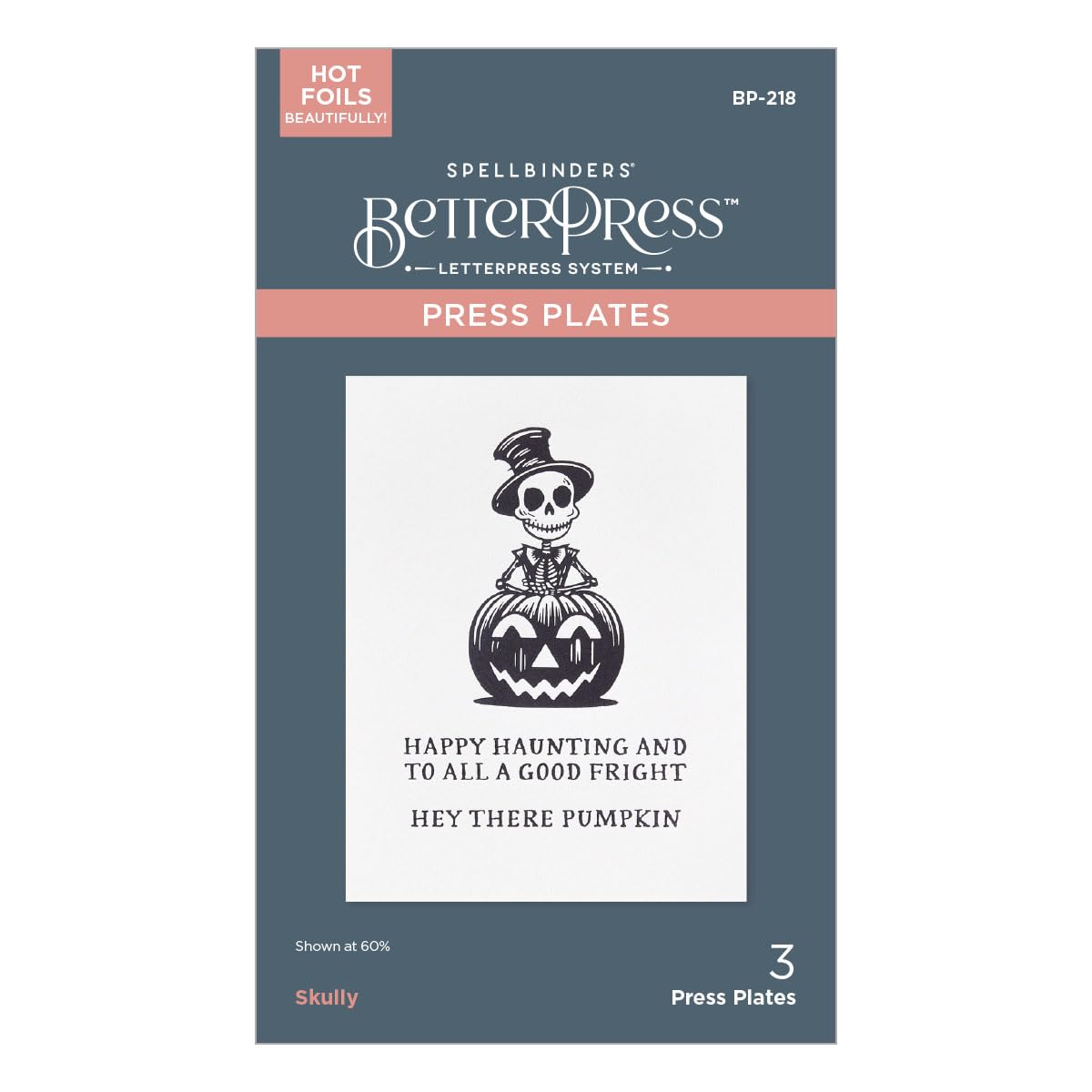 BetterPress Happy Haunting Skully Assiette à Presser Halloween