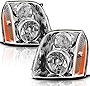 ACANII - For 2007-2014 GMC Yukon XL1500 2500 SUV [Denali Style] Headlights Headlamps Assembly Replacement Set Left+Right