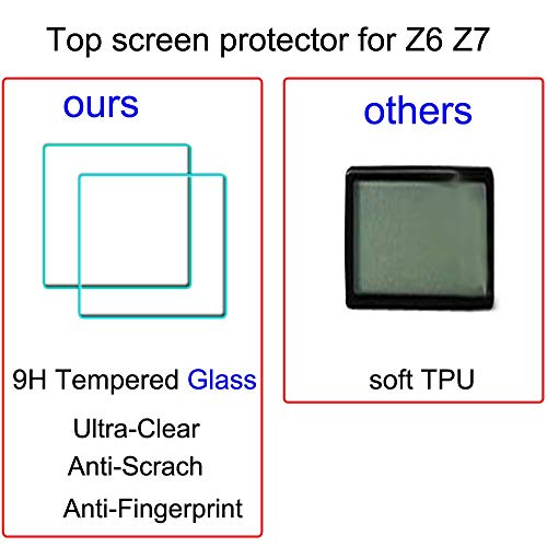 Z7 Z6 Top + Screen Protector [2 + 2 Pack], Compatible With The Zlmc Of Nikon Z7 Z7 Ii Z6 Z6 Ii Fx Digital Slr Cameras. The Ultra-High-Definition Tempered Glass Screen Protector Has The Functions Of Scratch-Proof, Anti-Air Bubble, Waterproof And Anti-Fingerprint. #TOP3