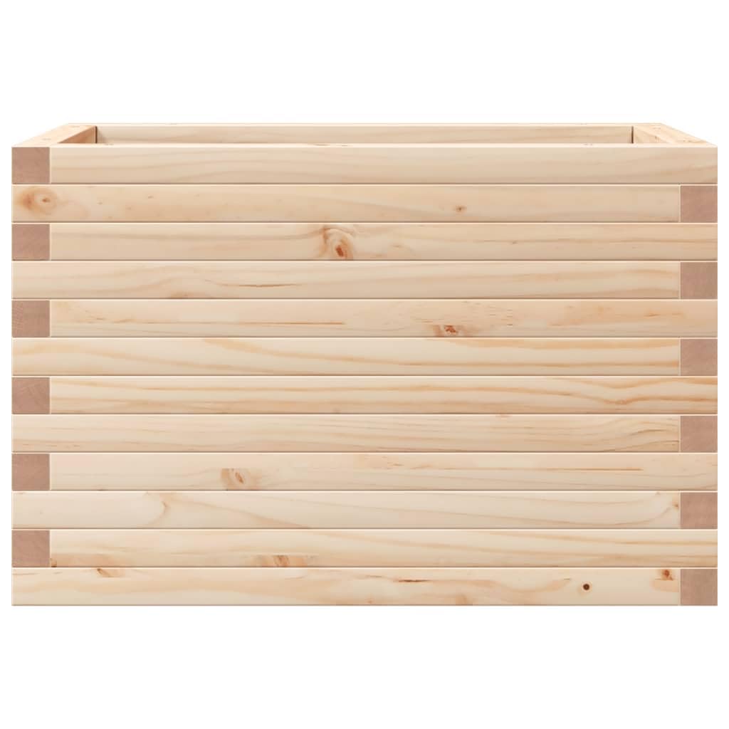 Pflanzkübel 70x40x45,5 cm Massivholz Kiefer - Stabiles Hochbeet für Garten Terrasse und Balkon - Vielseitiger Pflanzkasten aus Holz für Blumen Kräuter und Gemüse