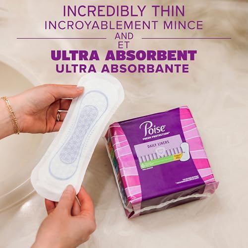 Poise Daily Postpartum Incontinence Panty Liners, Very Light Absorbency, Long, 114 Count - 3