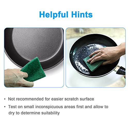 24Pcs Scouring Pad - Premium Heavy Duty Scrub Pads With Antigrease Technology, Reusable Household Green Dish Scrubber, Multipurpose Scour Pad - For Kitchen Scrubber & Metal Grills, 3.9 X 5.9 X 0.36In #TOP5