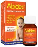 Abidec Kid Baby Multivitamin Drops – Aids Healthy Growth Contains Vitamin D, C and A – Suitable from Birth, Natural Flavour and Aroma, 25 Millilitre