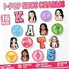 16 dijes para zapatos de Katseye de Japior para niña, dijes de K-POP para zuecos y sandalias, decoración de PVC impermeable para fans, regalo para fiesta de regreso a clases 4