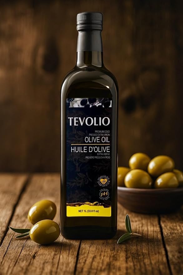 Miniatura 4 de TEVOLIO Aceite de oliva virgen extra  Aceitunas chetoui tunecinas 100% puras, prensadas en frío, orgánicas y sostenibles, ricas en antioxidantes y