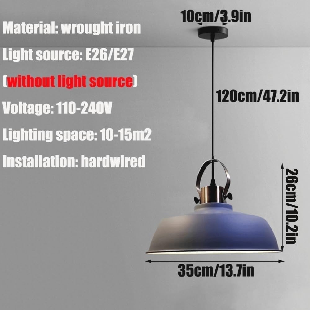 Wytrzymała i trwała żelazna lampa wisząca, odporna na rdzę, szara, minimalistyczna dekoracja domu, lampa wisząca z liny, do restauracji, sypialni
