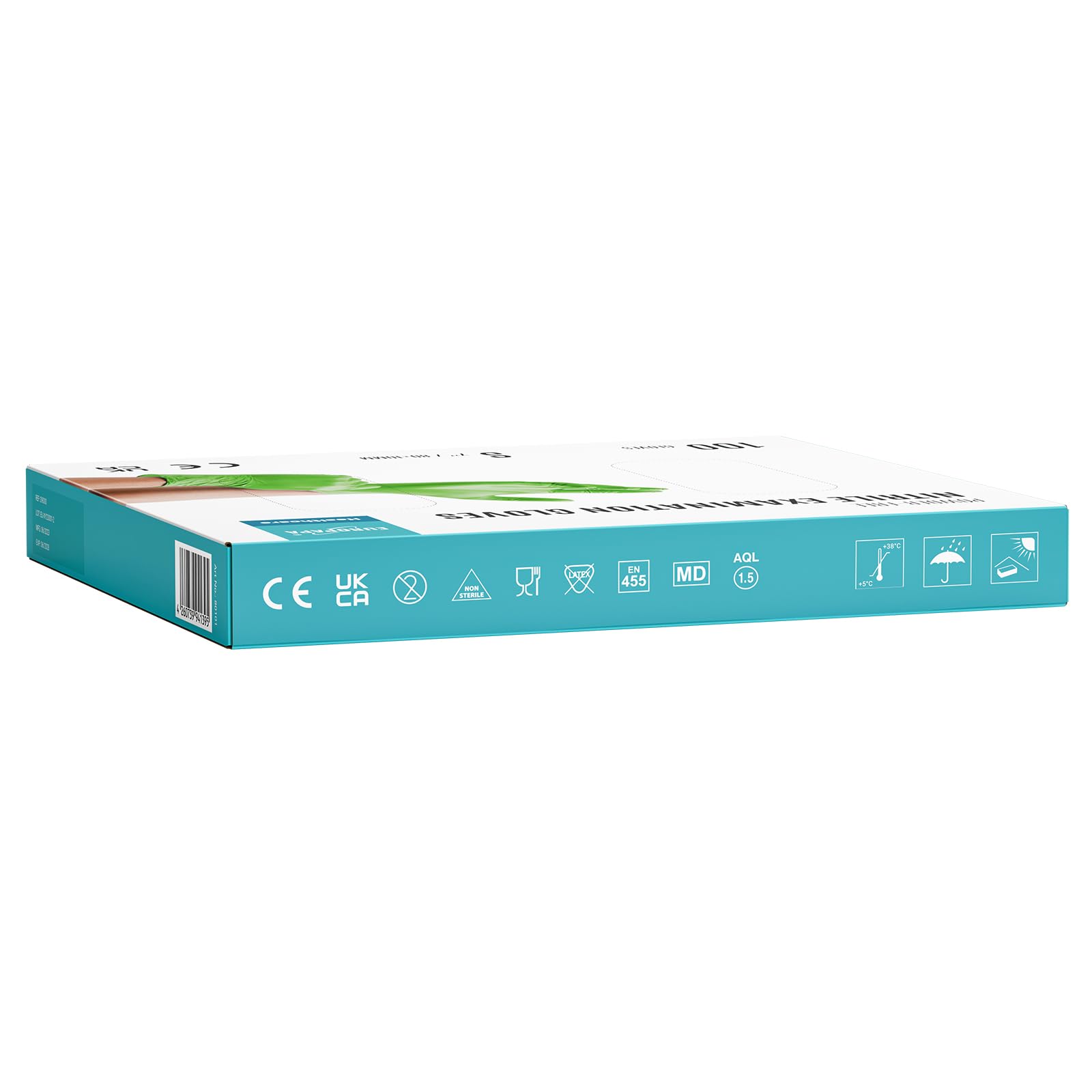 EUROPAPA® 2000 Stück (20x100) Nitrilhandschuhe Box Einweghandschuhe, Einmalhandschuhe, Untersuchungshandschuhe, puderfrei, ohne Latex, unsteril, latexfrei, disposible gloves (S, Grün)