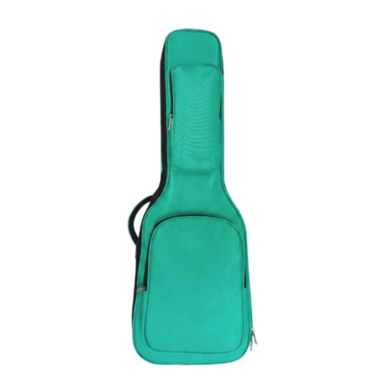 F Fityle Mochila para Guitarra Eléctrica Funda Estuche Bolsa Gig Acolchada con 25 Mm de Relleno y Tejido Oxford Impermeable con Bolsillos para Accesorios y, Verde, Verde Menta