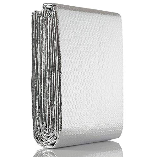 PXAMORTEL Paneles reflectantes para radiadores, Lámina aislante de burbujas de aluminio autoadhesiva, barrera de vapor térmica, varios tamaños(1mx4m)