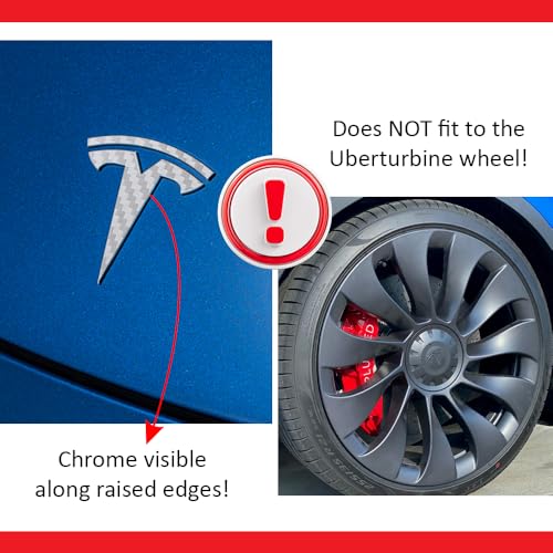 Image of IPG Compatible with Model Y Decal (8 Logo Set) Stickers Set Personalize Your Vehicle (Silver Carbon Fiber)
