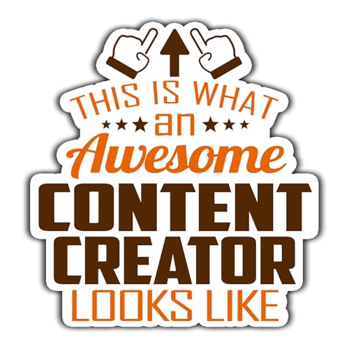 Content Creator Vinyl Sticker 5.5in, This is an Awesome Content Creator Look Like Stickers Gift for Coworker - Decal for Laptop, Phone Case, Tumbler, Mug, Bumpers, Toolboxes
