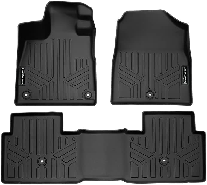 SMARTLINER Custom Fit All Weather Protection 2 Row Floor Mat Liner Set Compatible with 2023-2025 Honda Pilot - Image 5