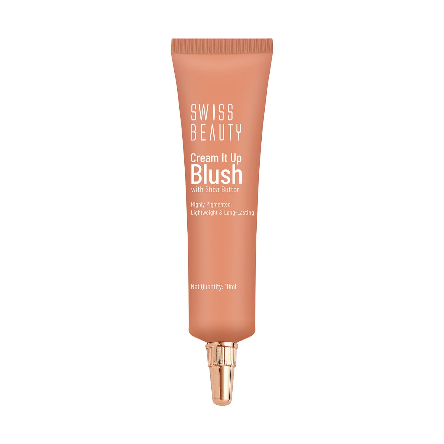 Swiss Beauty Cream It Up Blush | Highly pigmented | Super-blendable | Long-lasting | Enriched with Shea Butter | Multipurpose | Shade-04 Copper Cheeks, 10ml
