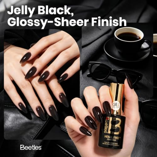 Image of Beetles Black Sheer Jelly Gel Nail Polish
