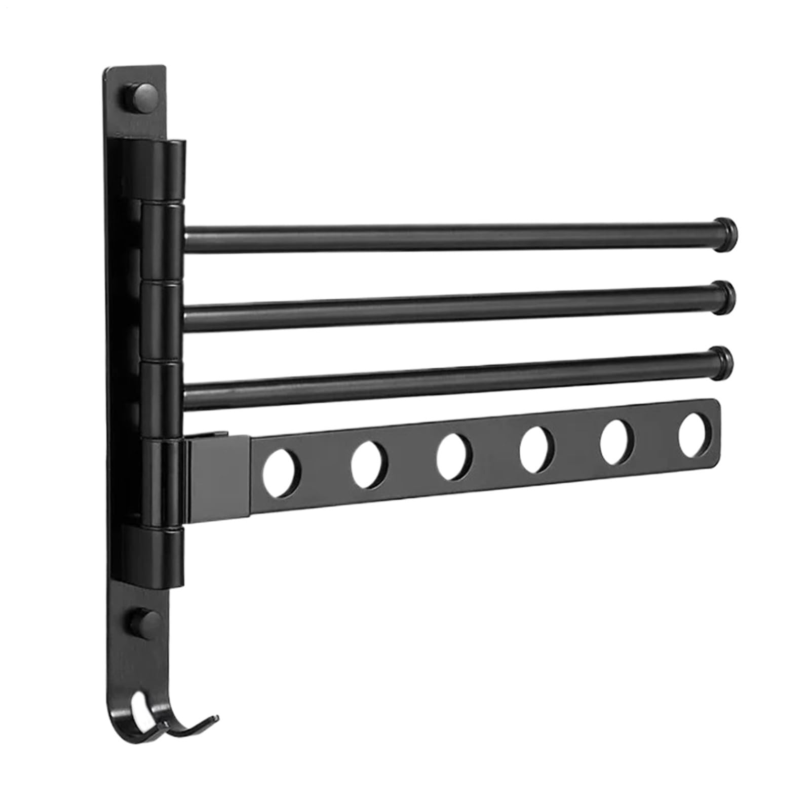 Portasciugamani da bagno Organizer Appendini Girevole In Alluminio | Portasciugamani Da Bagno Girevole A 4 Bracci Bagno, cucina, lavanderia, palestra, doccia, hotel, appartamento, balcone
