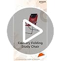 Image of cauvery Folding Study Chair with Cushion & Adjustable Writing Pad - (RED, for All Age) | Wrought Iron