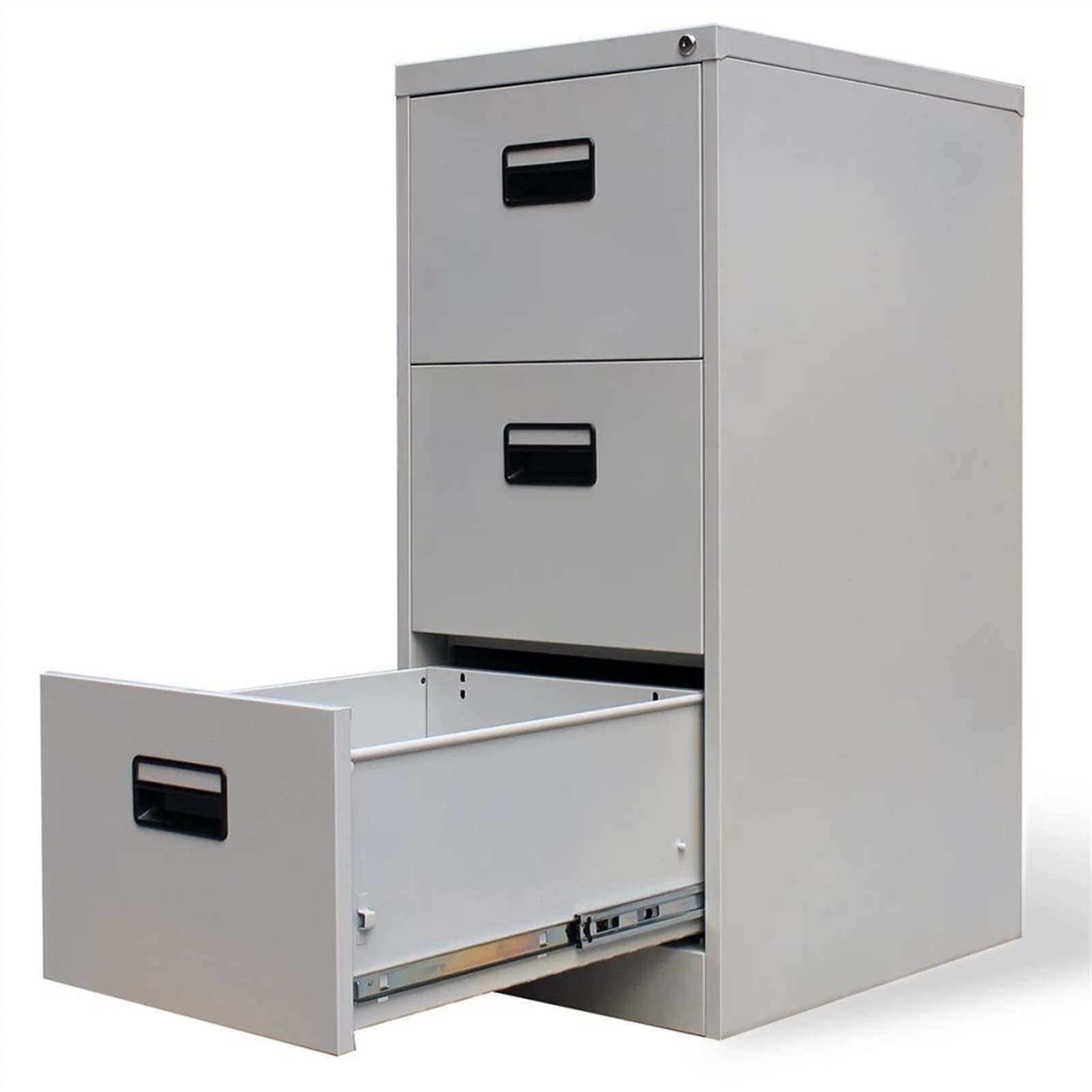 Aktenschrank fürs Büro Seitlicher Aktenschrank Metall Schublade Büromöbel mit 3 Schubladen Büroschrank Home Office organisieren Vertikaler Aktenschrank(0.9mm)