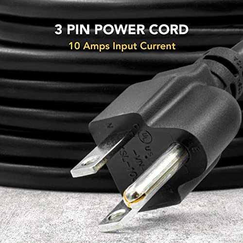 Rebuild Skills 10' FT 2PK Ul Approved (6Ft 18/3-10Pk) Universal Computer Monitor Power Cord, C13 Power Cable thumb #3